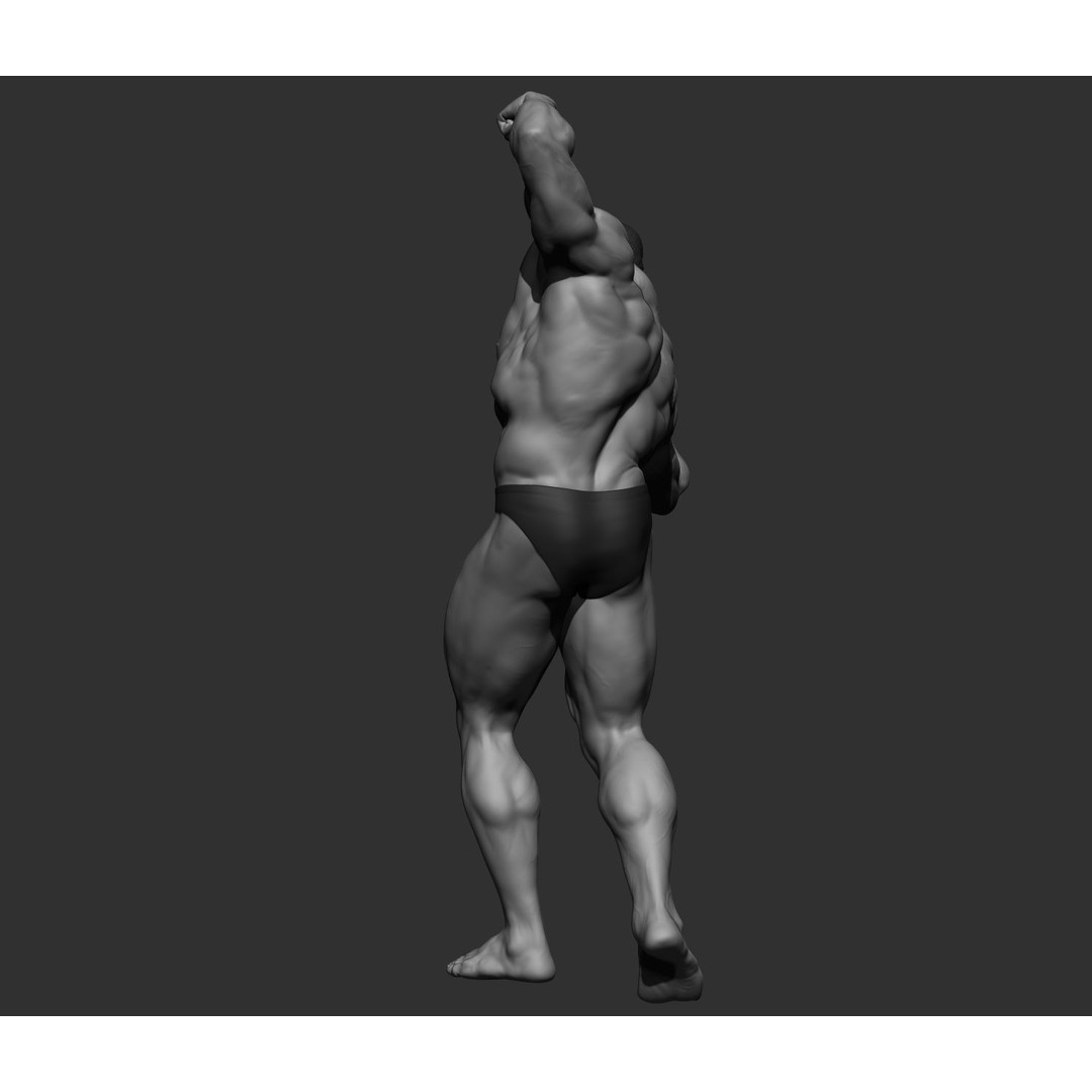 Arnold Schwarzenegger 3D Model – High Poly Character Asset, ZBrush, OBJ - View 44