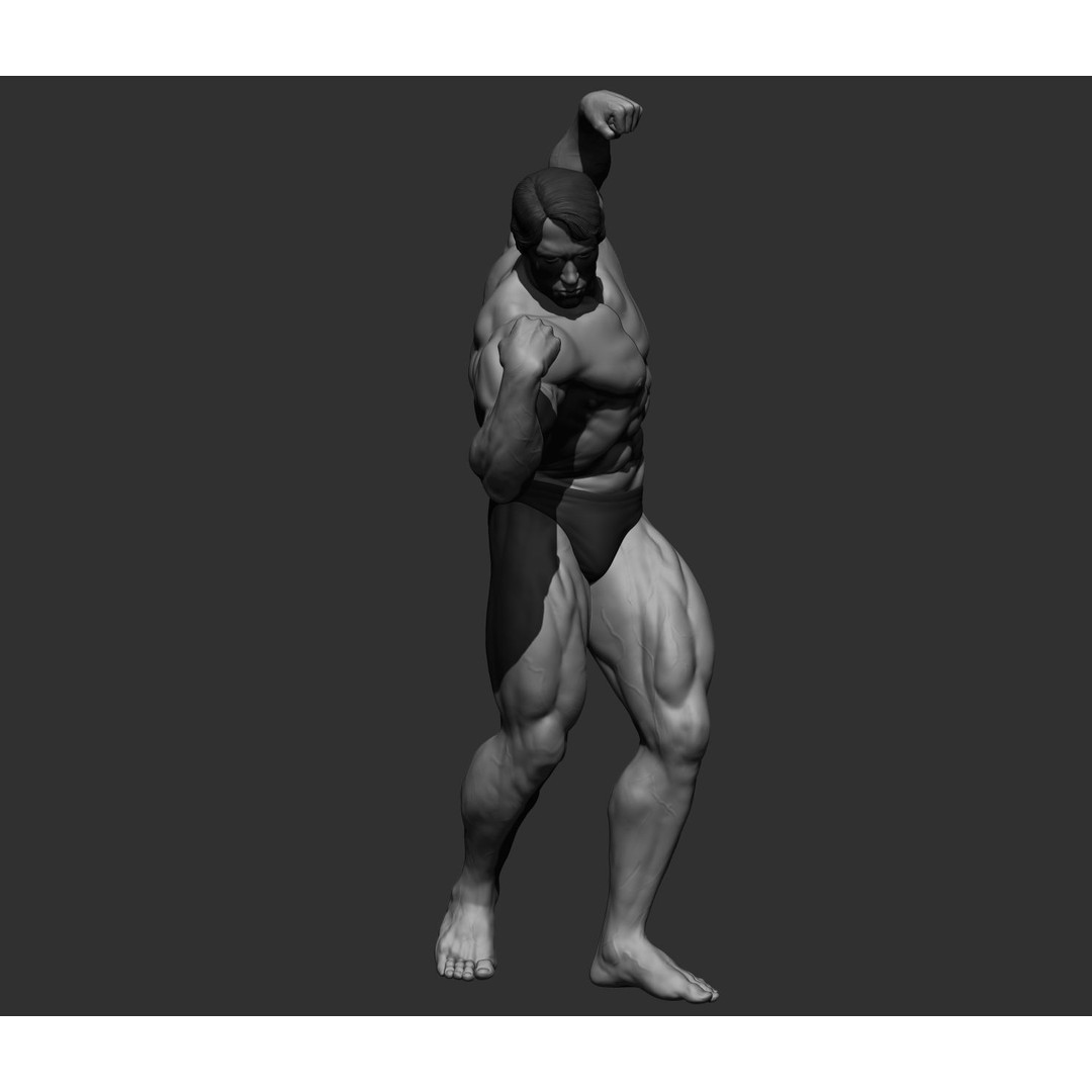 Arnold Schwarzenegger 3D Model – High Poly Character Asset, ZBrush, OBJ - View 47