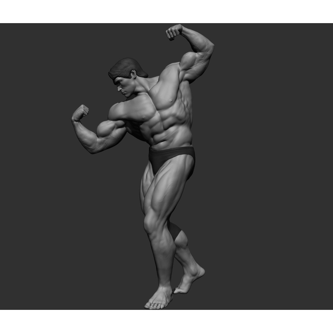 Arnold Schwarzenegger 3D Model – High Poly Character Asset, ZBrush, OBJ - View 48