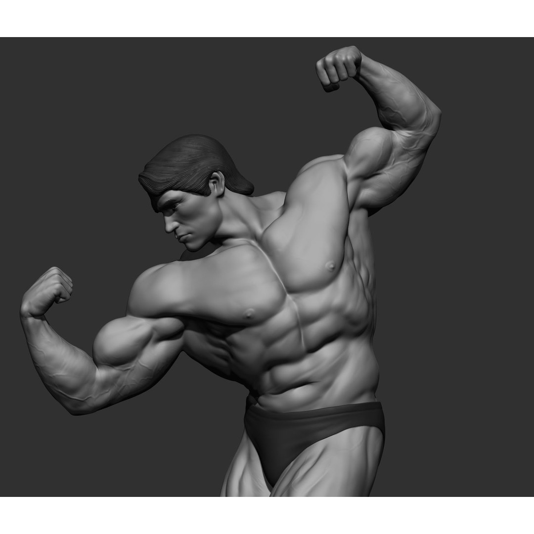 Arnold Schwarzenegger 3D Model – High Poly Character Asset, ZBrush, OBJ - View 49