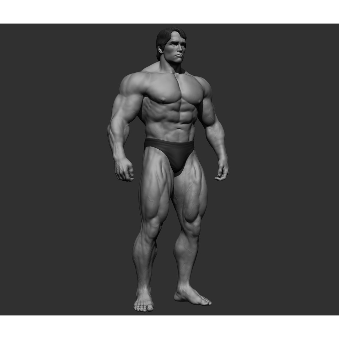 Arnold Schwarzenegger 3D Model – High Poly Character Asset, ZBrush, OBJ - View 56