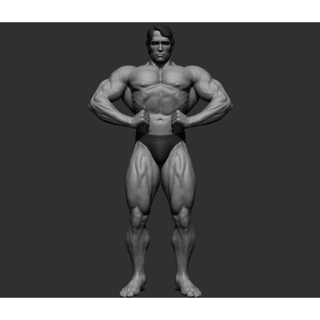 Arnold Schwarzenegger 3D Model – High Poly Character Asset, ZBrush, OBJ - View 58