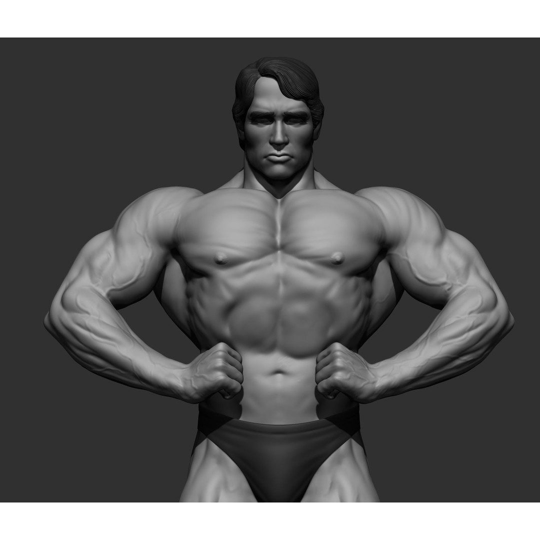 Arnold Schwarzenegger 3D Model – High Poly Character Asset, ZBrush, OBJ - View 67