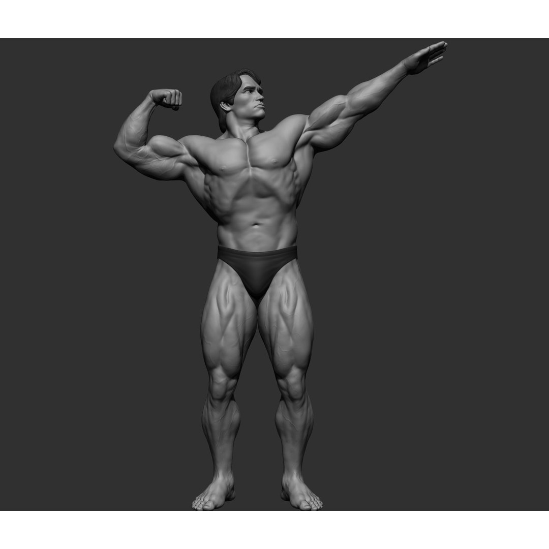 Arnold Schwarzenegger 3D Model – High Poly Character Asset, ZBrush, OBJ - View 79
