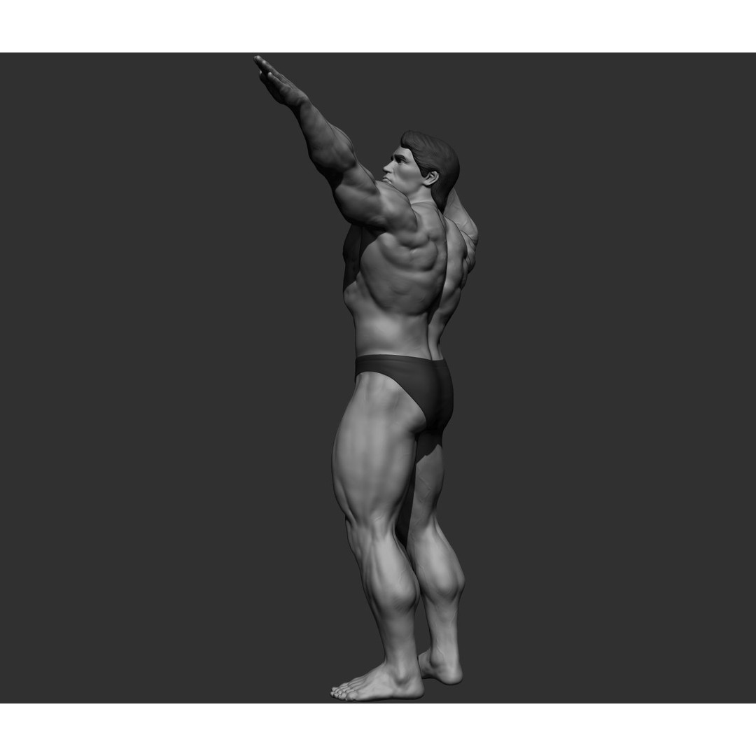 Arnold Schwarzenegger 3D Model – High Poly Character Asset, ZBrush, OBJ - View 82