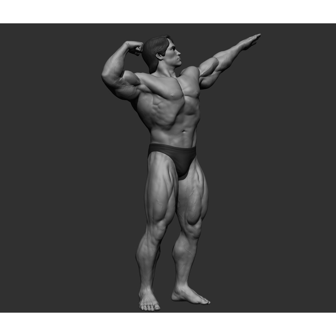 Arnold Schwarzenegger 3D Model – High Poly Character Asset, ZBrush, OBJ - View 85