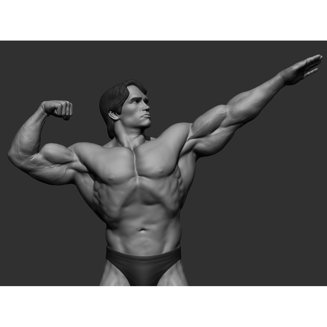 Arnold Schwarzenegger 3D Model – High Poly Character Asset, ZBrush, OBJ - View 86