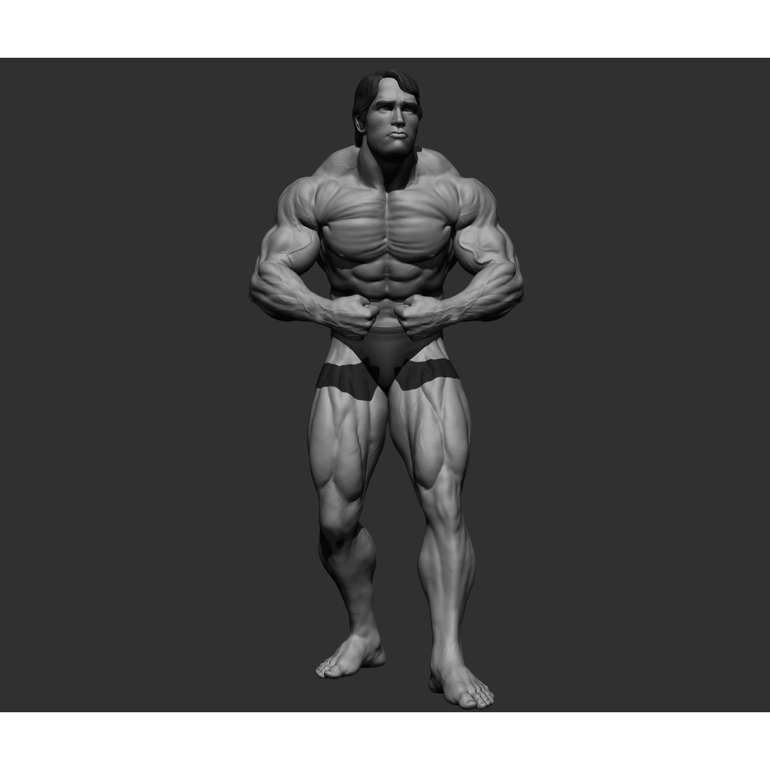Arnold Schwarzenegger 3D Model – High Poly Character Asset, ZBrush, OBJ - View 88