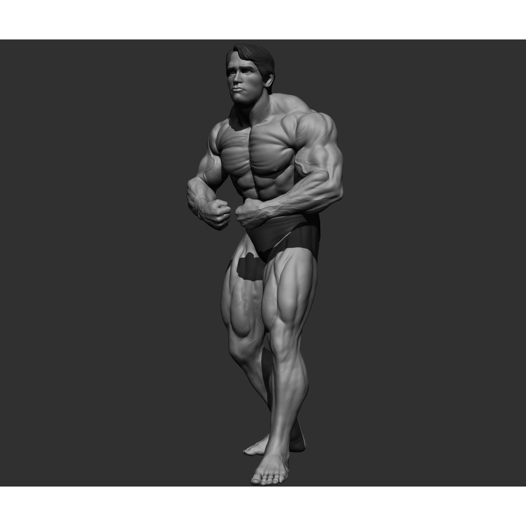 Arnold Schwarzenegger 3D Model – High Poly Character Asset, ZBrush, OBJ - View 89