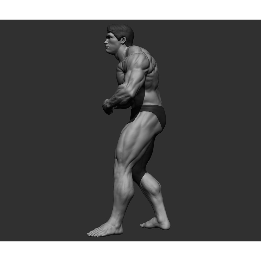 Arnold Schwarzenegger 3D Model – High Poly Character Asset, ZBrush, OBJ - View 90