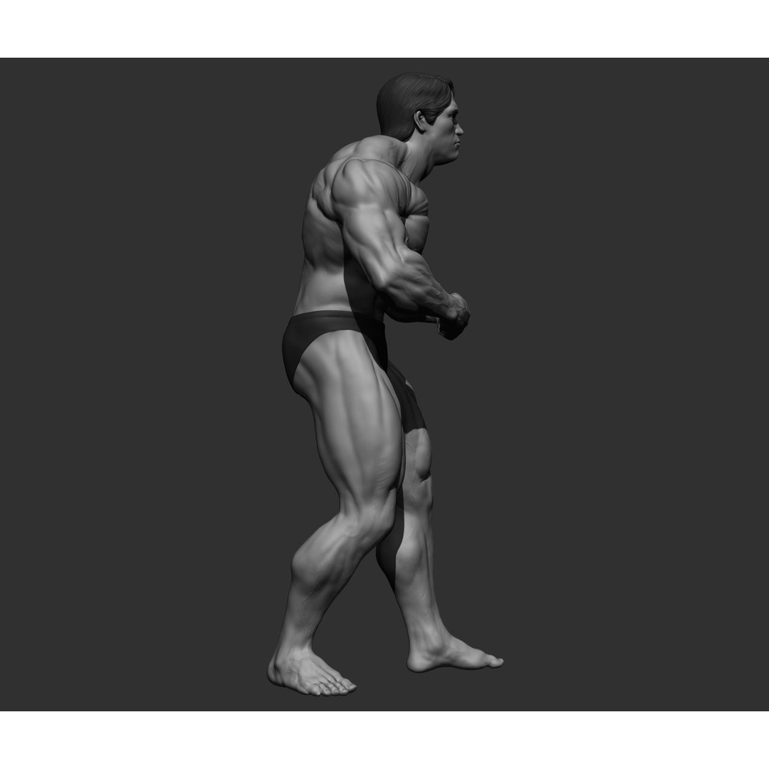 Arnold Schwarzenegger 3D Model – High Poly Character Asset, ZBrush, OBJ - View 94