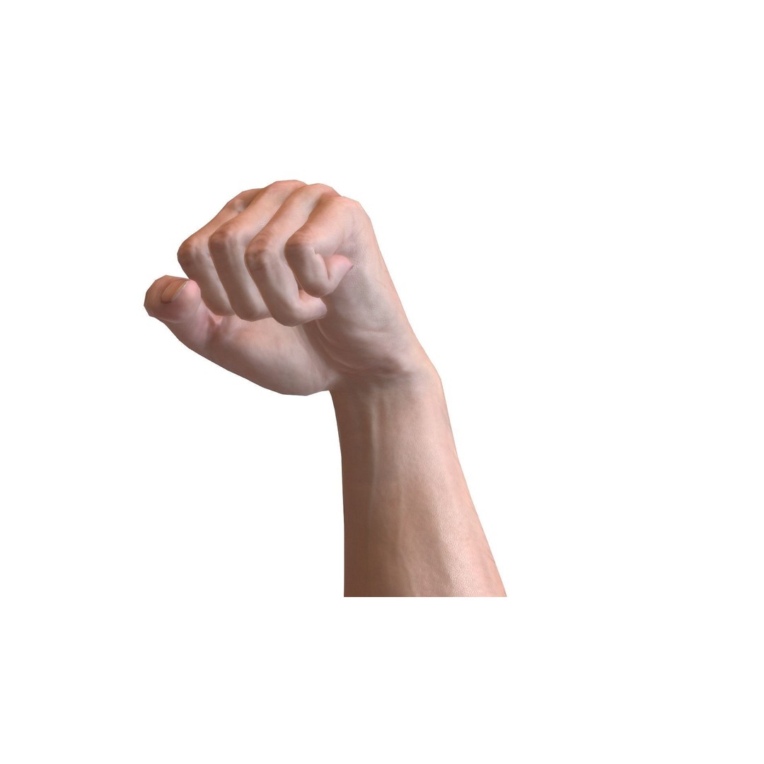 Male Hand 3D Model – Rigged Low Poly Asset for Animation, FBX - View 14