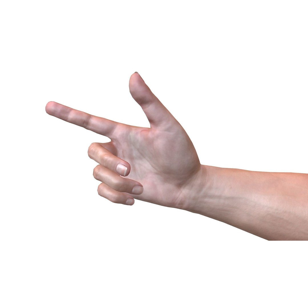 Male Hand 3D Model – Rigged Low Poly Asset for Animation, FBX - View 16