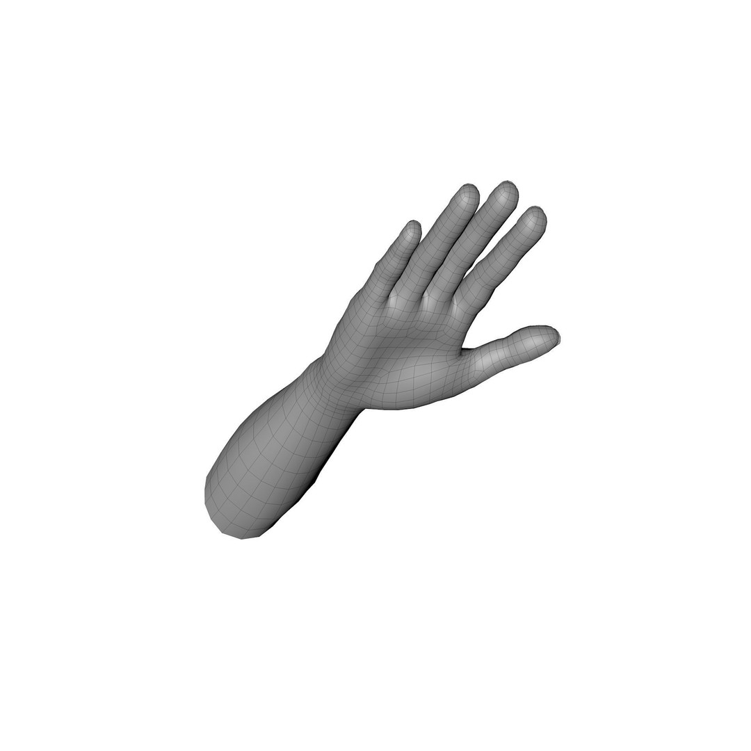 Male Hand 3D Model – Rigged Low Poly Asset for Animation, FBX - View 21