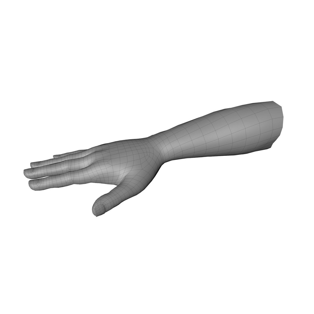 Male Hand 3D Model – Rigged Low Poly Asset for Animation, FBX - View 22