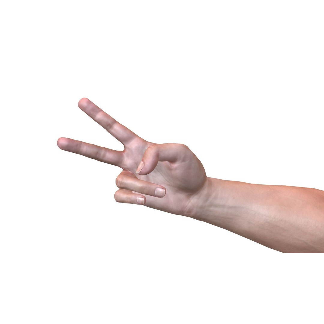 Male Hand 3D Model – Rigged Low Poly Asset for Animation, FBX - View 8