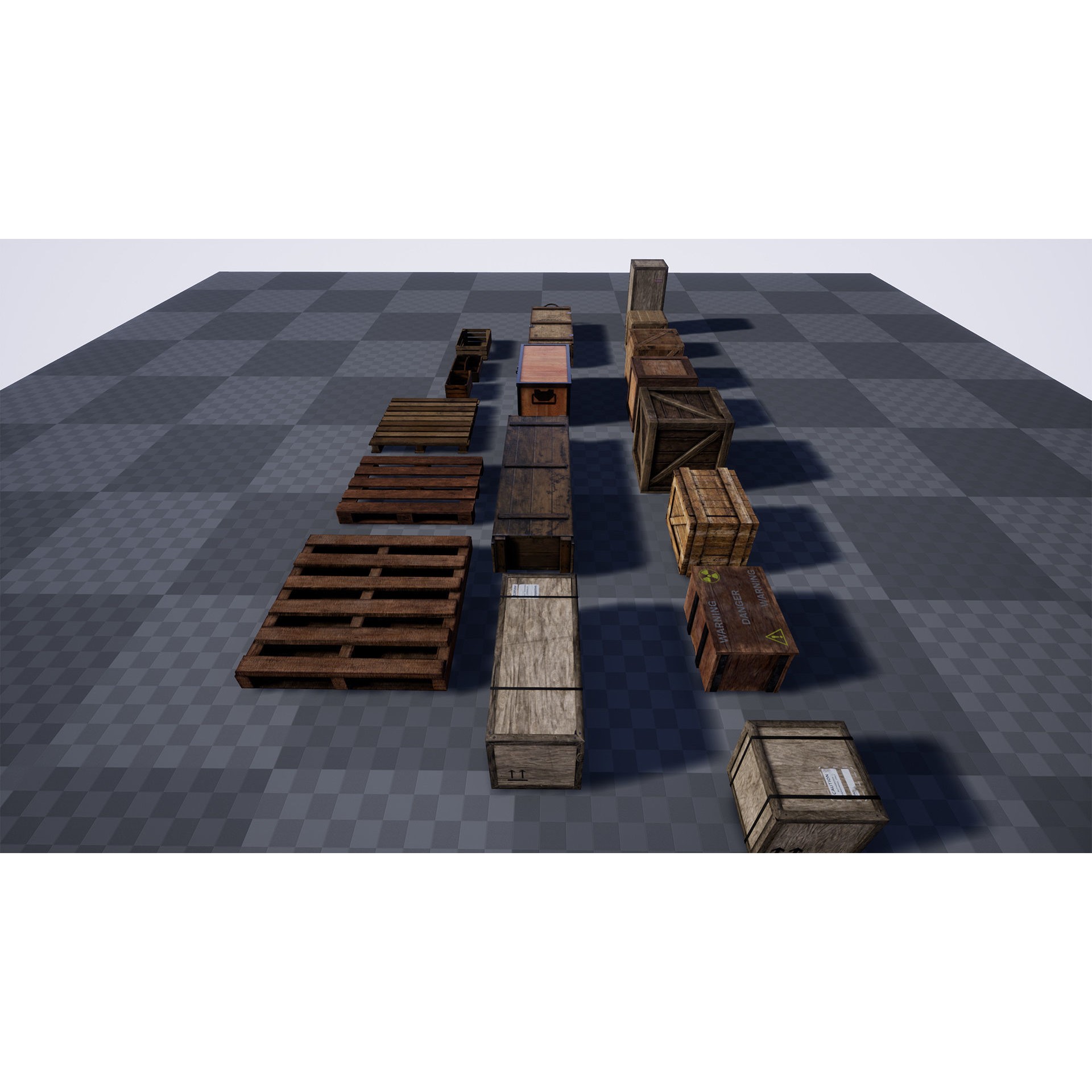 Boxes and Crates - Low-Poly Game-Ready 3D Model