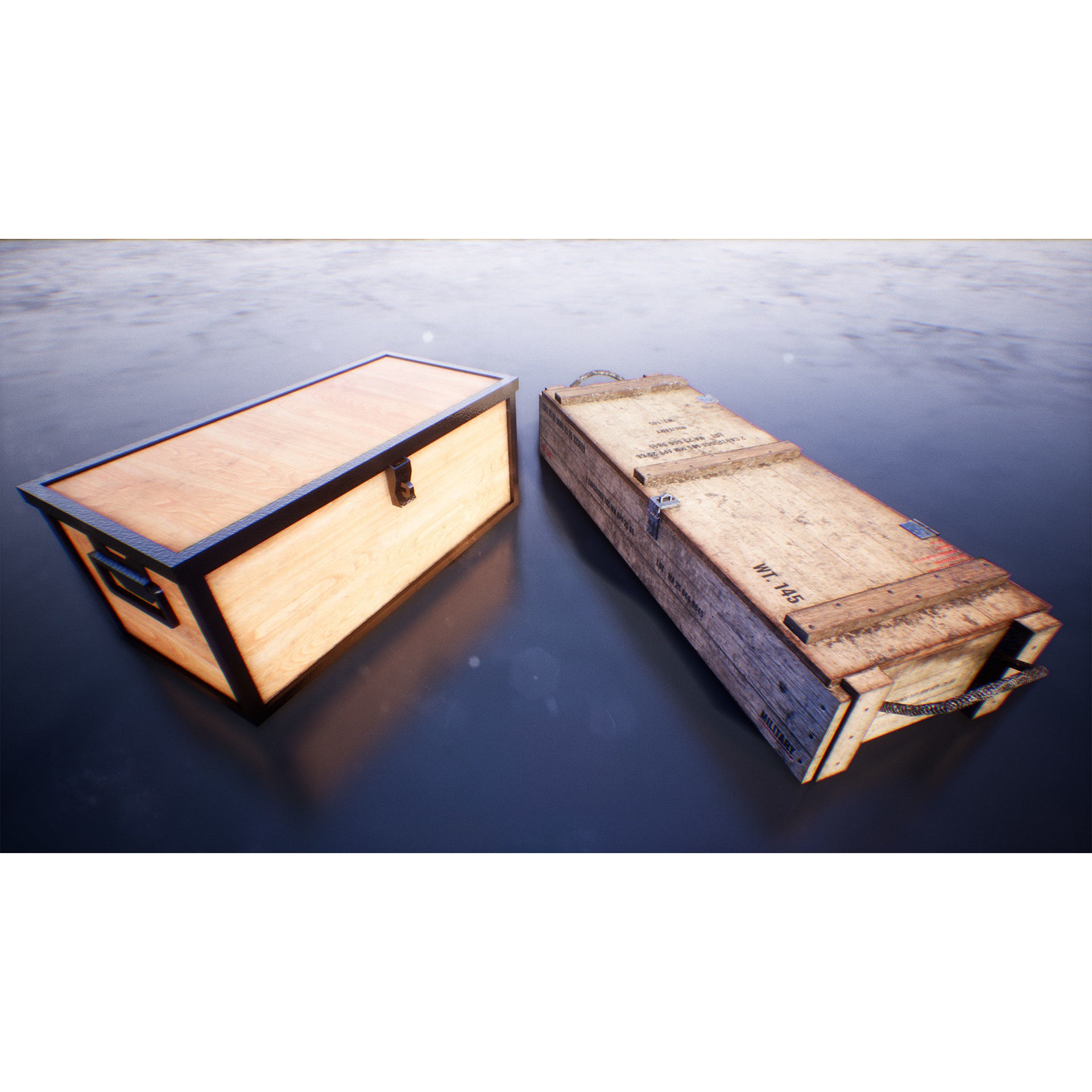 Boxes and Crates - Low-Poly Game-Ready 3D Model - View 10