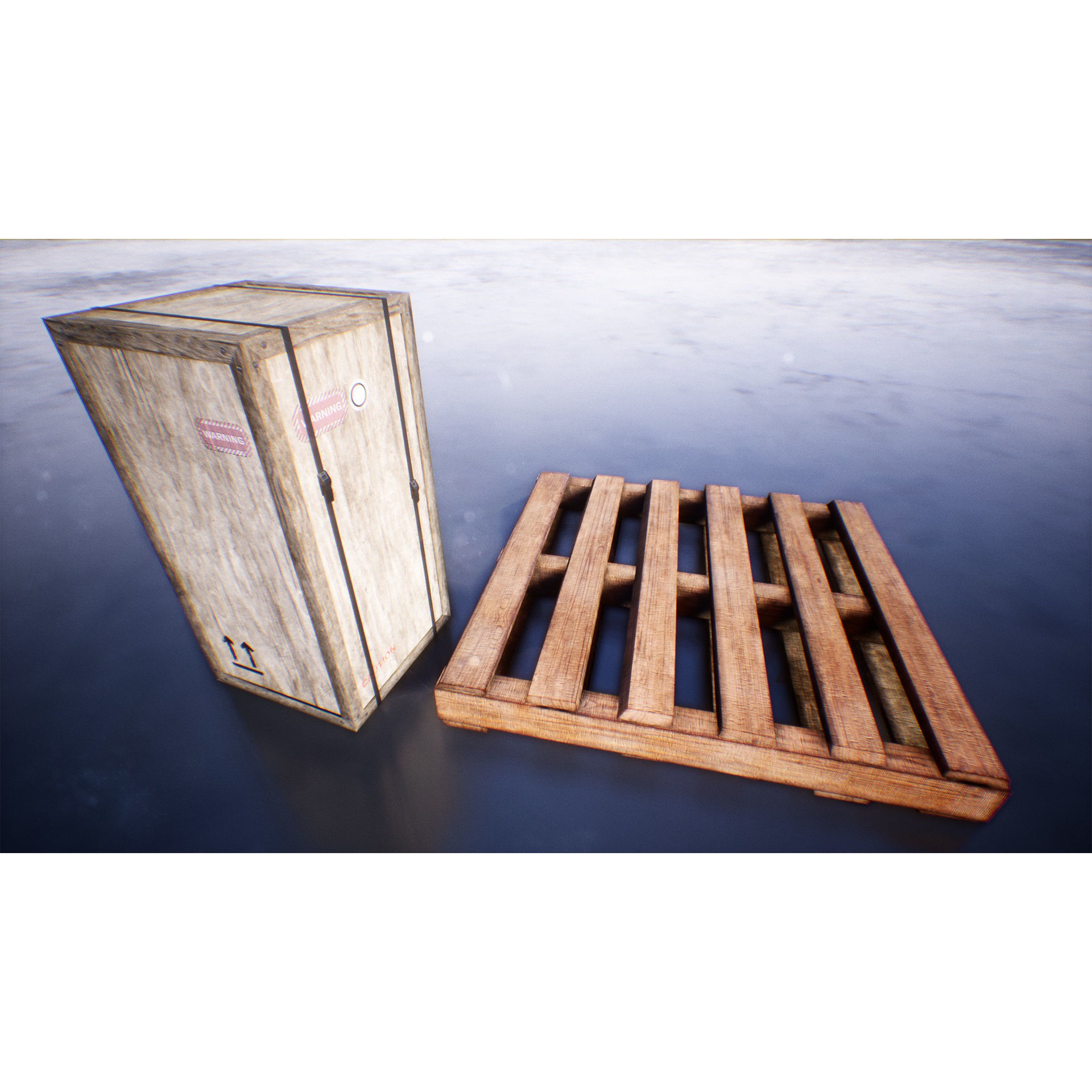 Boxes and Crates - Low-Poly Game-Ready 3D Model - View 16