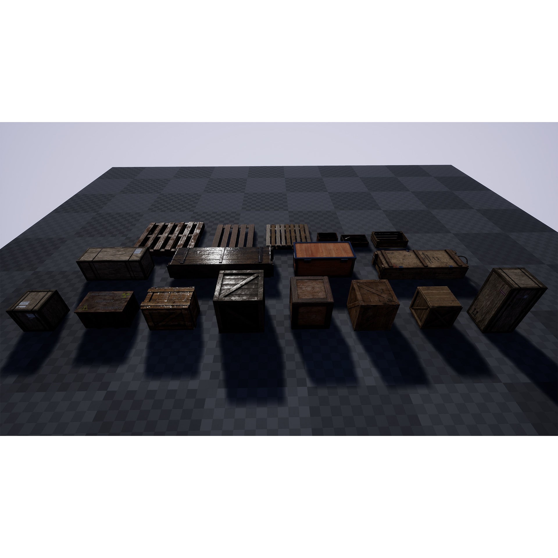 Boxes and Crates - Low-Poly Game-Ready 3D Model - View 20