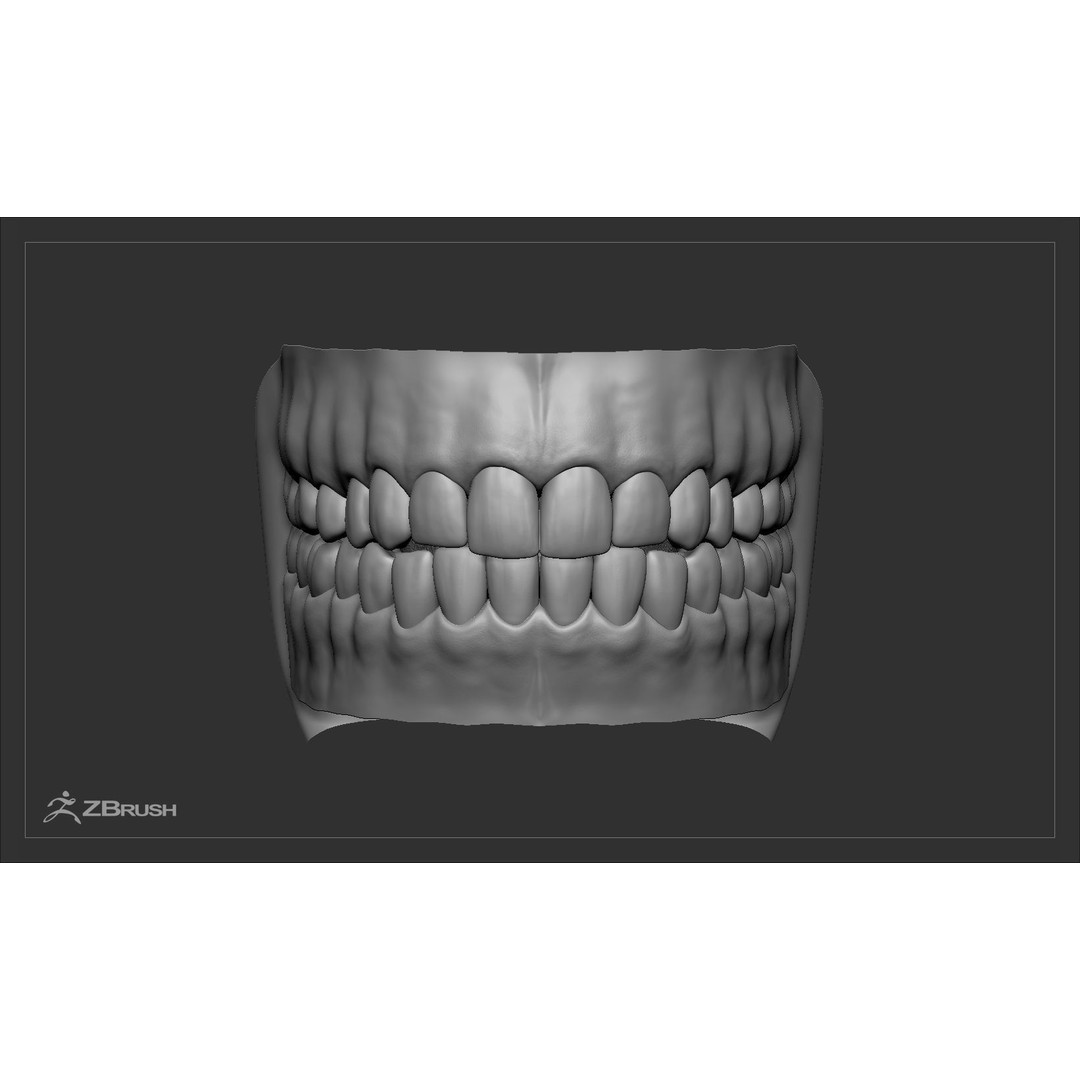 Teeth and Tongue 3D Model – Low Poly Game Asset, PBR Textures, FBX, OBJ - View 35