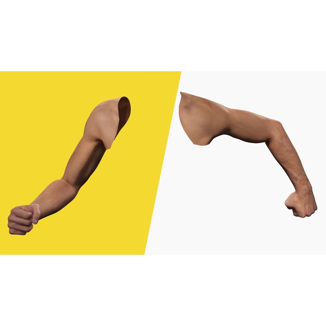 Rigged VR Hands 3D Model – Low Poly Character with PBR Textures, FBX - View 10
