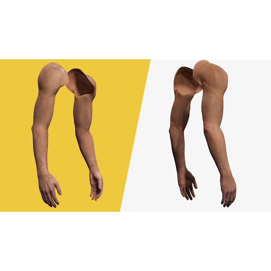 Rigged VR Hands 3D Model – Low Poly Character with PBR Textures, FBX - View 14