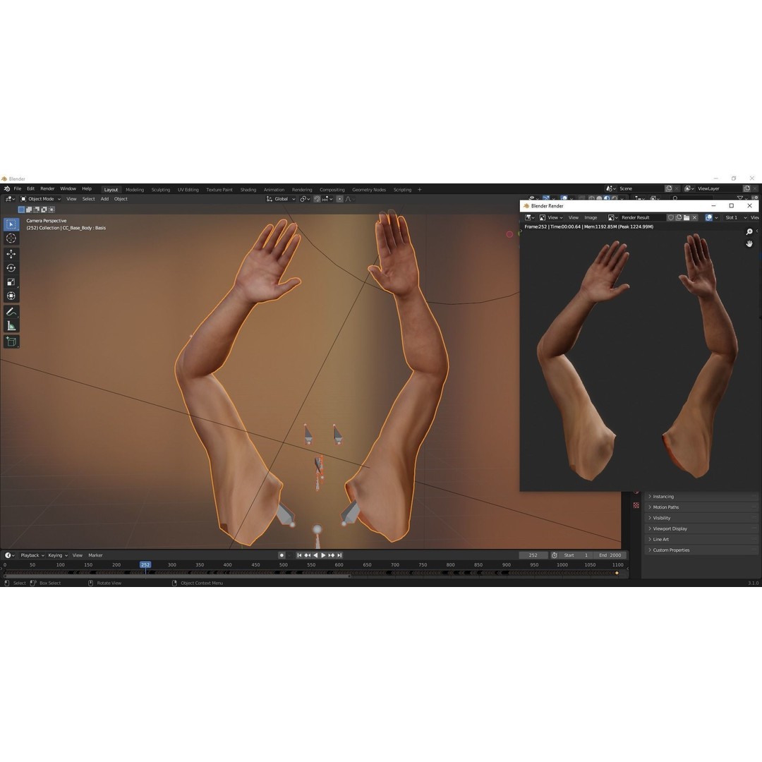 Rigged VR Hands 3D Model – Low Poly Character with PBR Textures, FBX - View 17