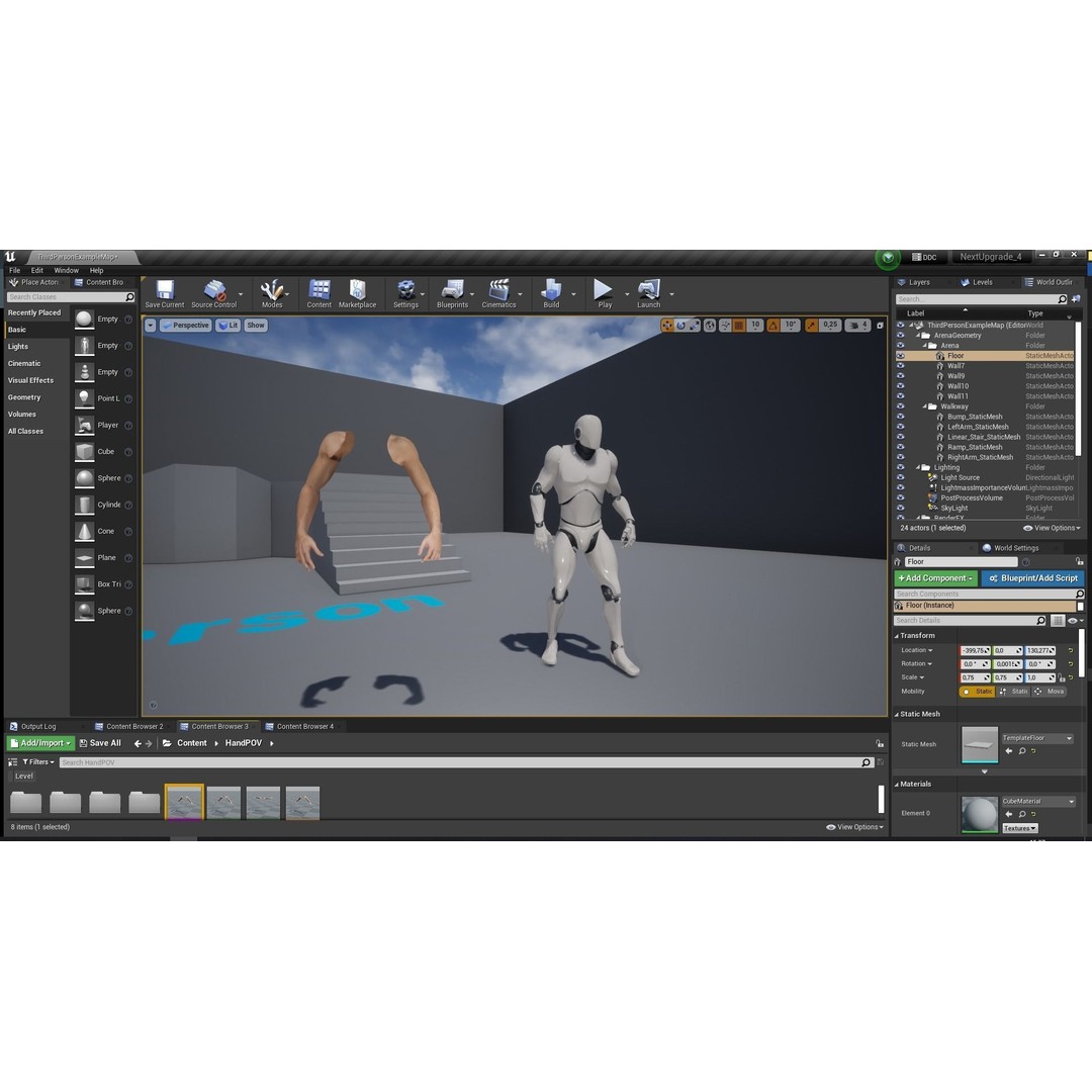 Rigged VR Hands 3D Model – Low Poly Character with PBR Textures, FBX - View 21