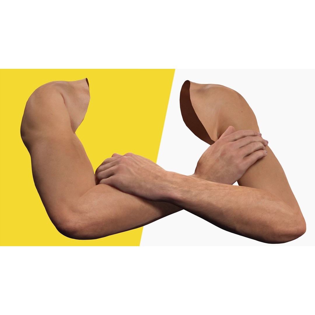 Rigged VR Hands 3D Model – Low Poly Character with PBR Textures, FBX - View 8