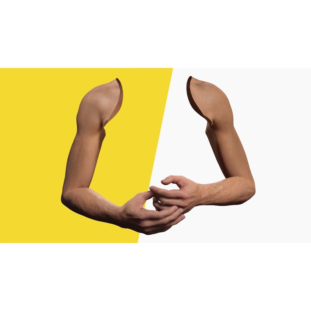 Rigged VR Hands 3D Model – Low Poly Character with PBR Textures, FBX - View 9