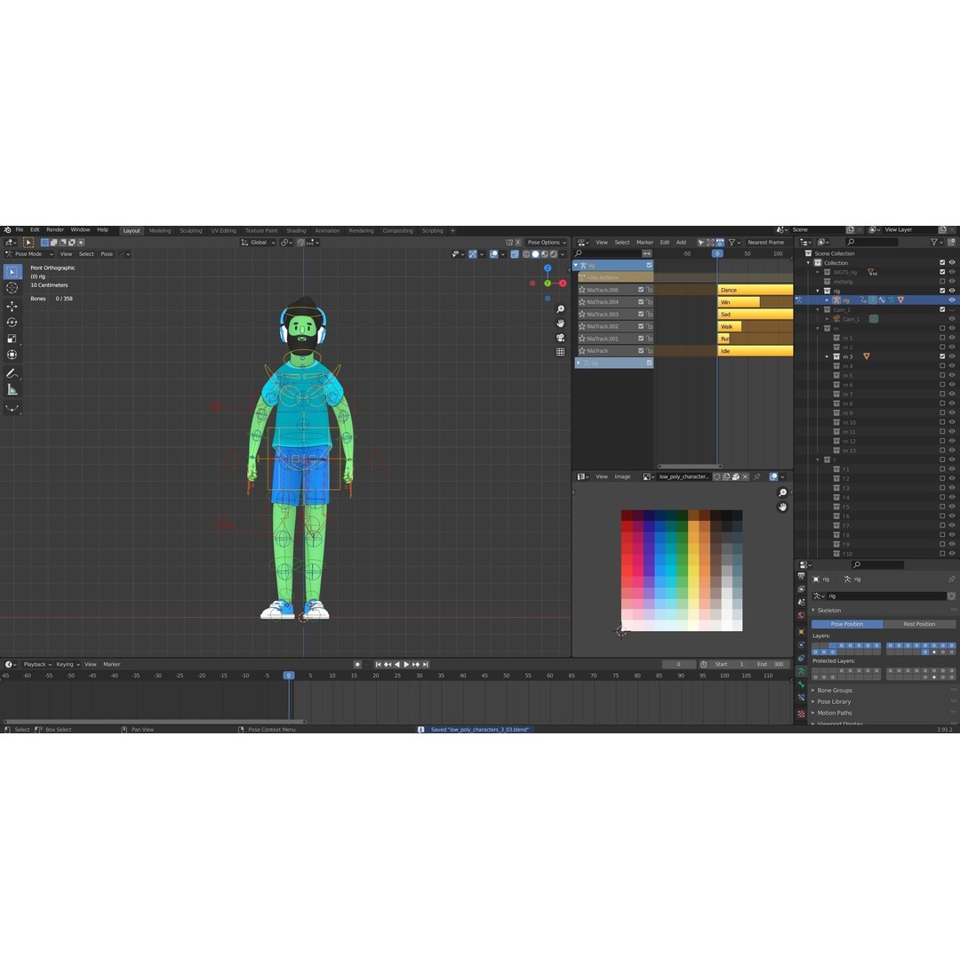 Casual Characters 3D Model – Low Poly Stylized Character Pack, FBX & OBJ - View 19