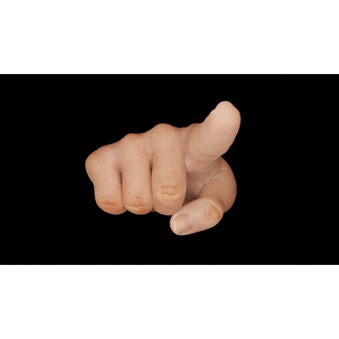 Right Hand 3D Model – Rigged Low-Poly Character Asset, FBX - View 6