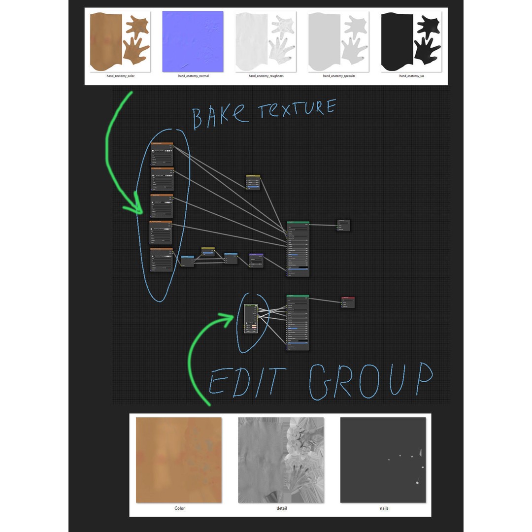 Dark-Skinned Hand 3D Model – Rigged Animated Character Asset, FBX - View 18