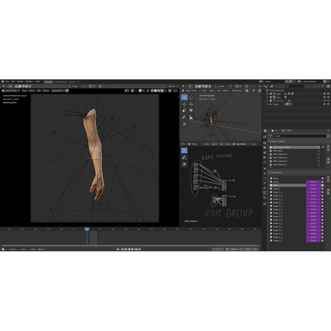 Dark-Skinned Hand 3D Model – Rigged Animated Character Asset, FBX - View 19