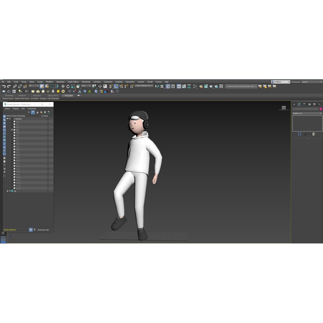Casual Characters 3D Model – Low-Poly Rigged Collection with Animations