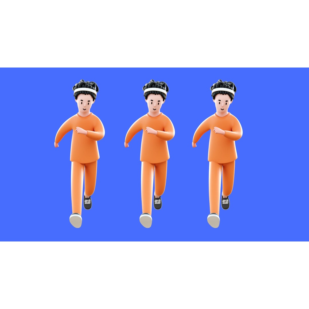 Casual Characters 3D Model – Low-Poly Rigged Collection with Animations - View 14