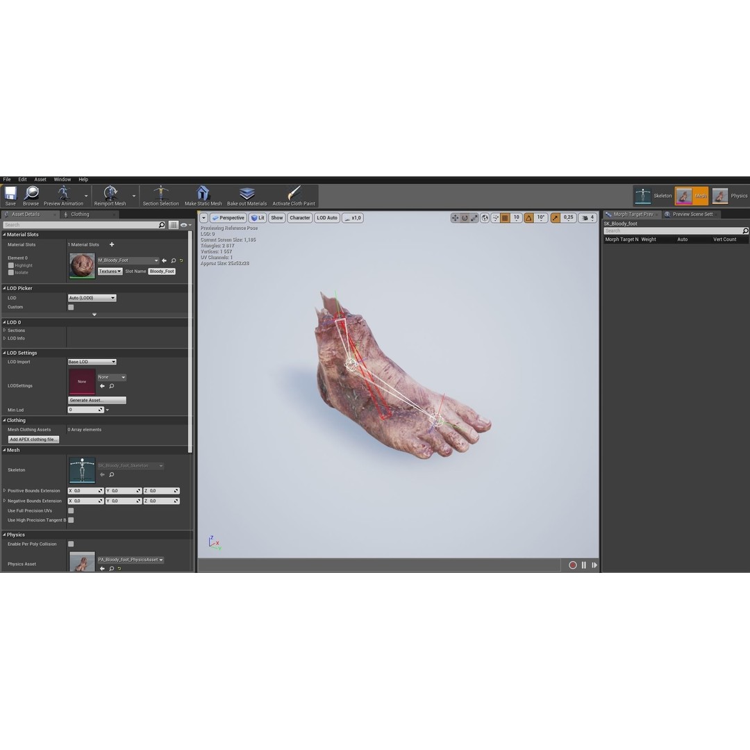 Bloody Human Remains 3D Model – Rigged Low-Poly Game Asset, FBX - View 14