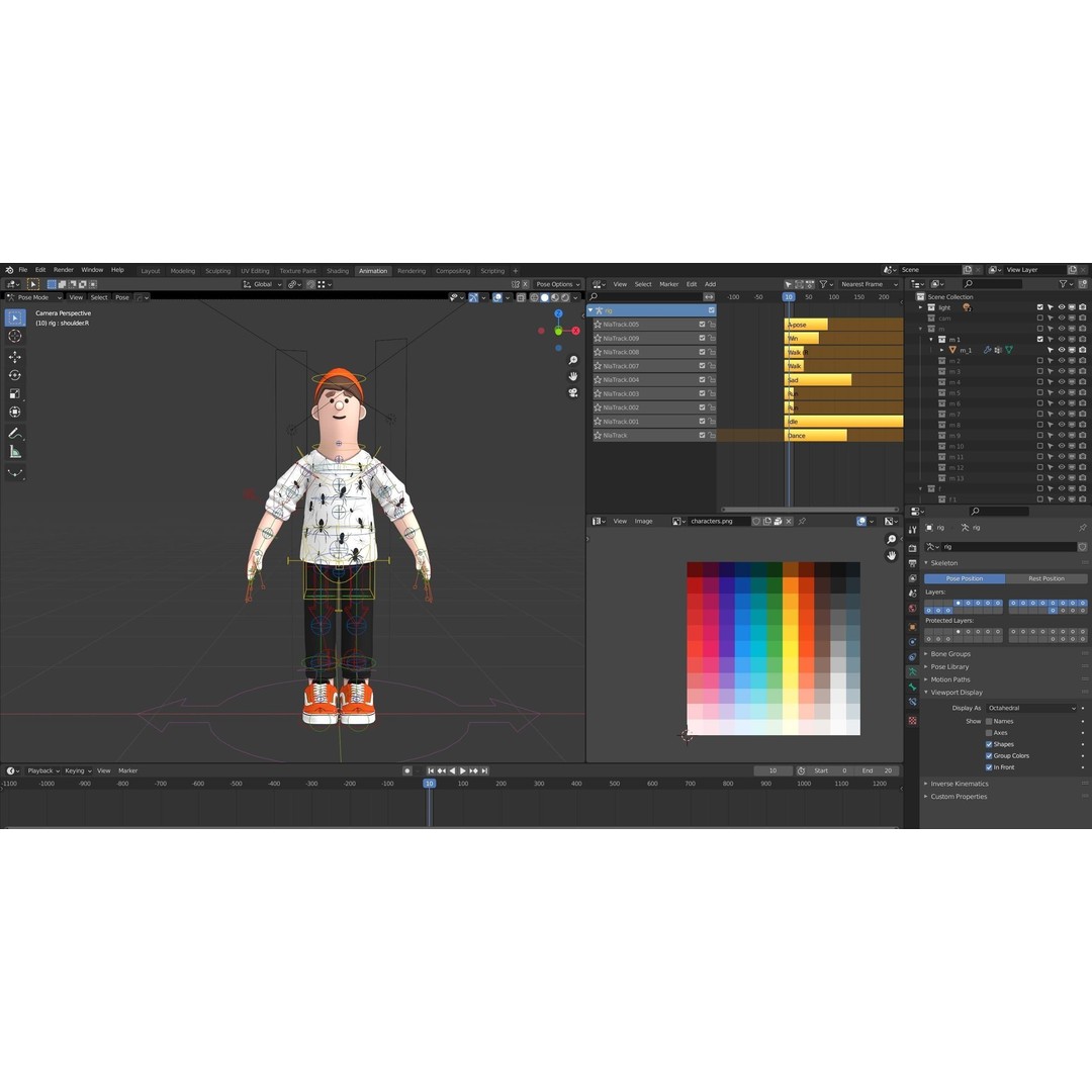 Cartoon Characters 3D Model – Low Poly Animated Rigged Pack, FBX, OBJ - View 22