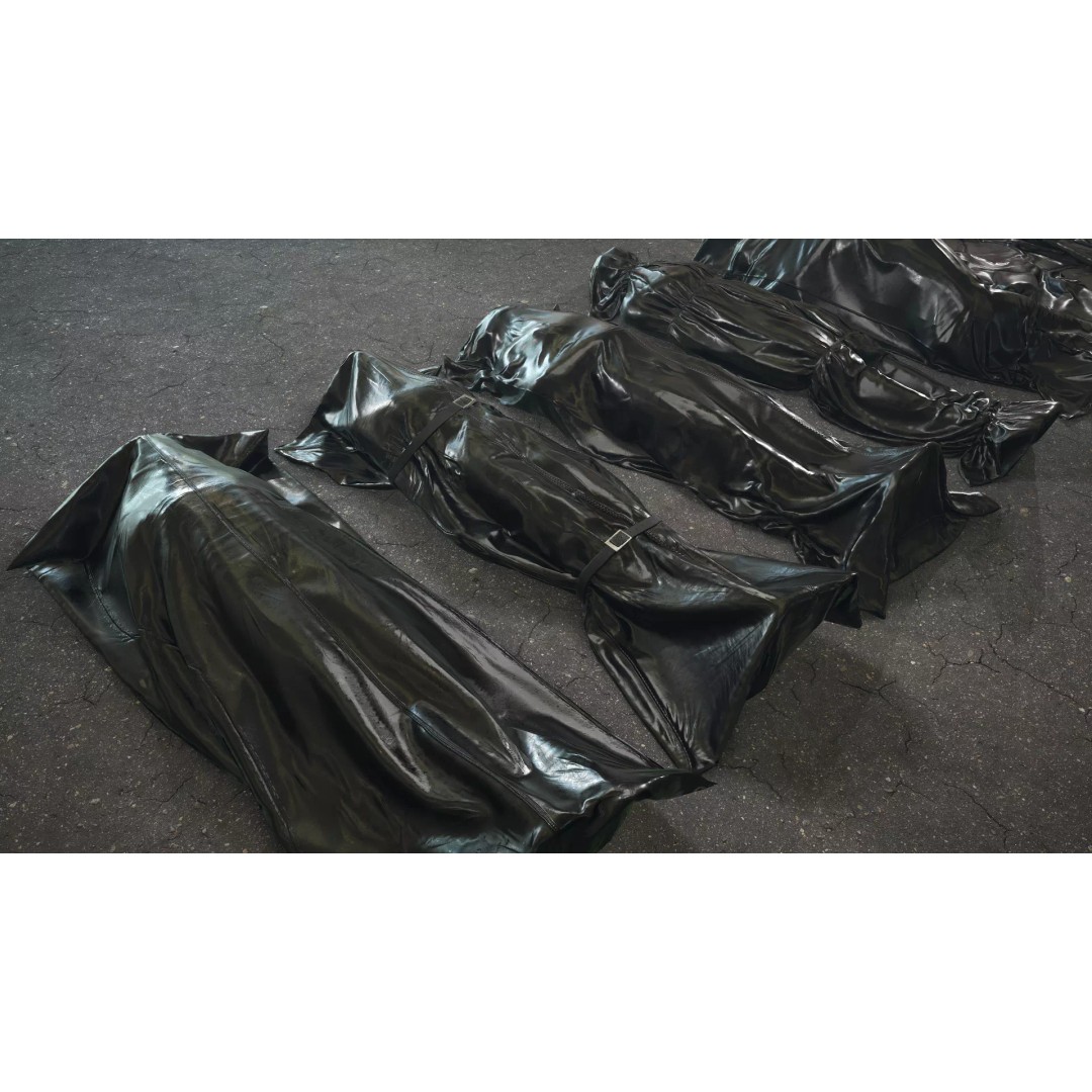 Bodybags 3D Model – Low Poly Horror Asset, FBX & OBJ Formats - View 2