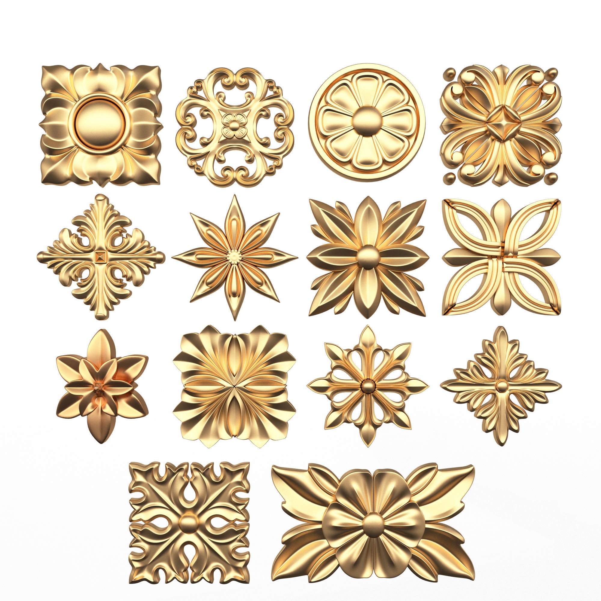 Collection Of 500 Classic Elements - Low-Poly 3D Model - View 20