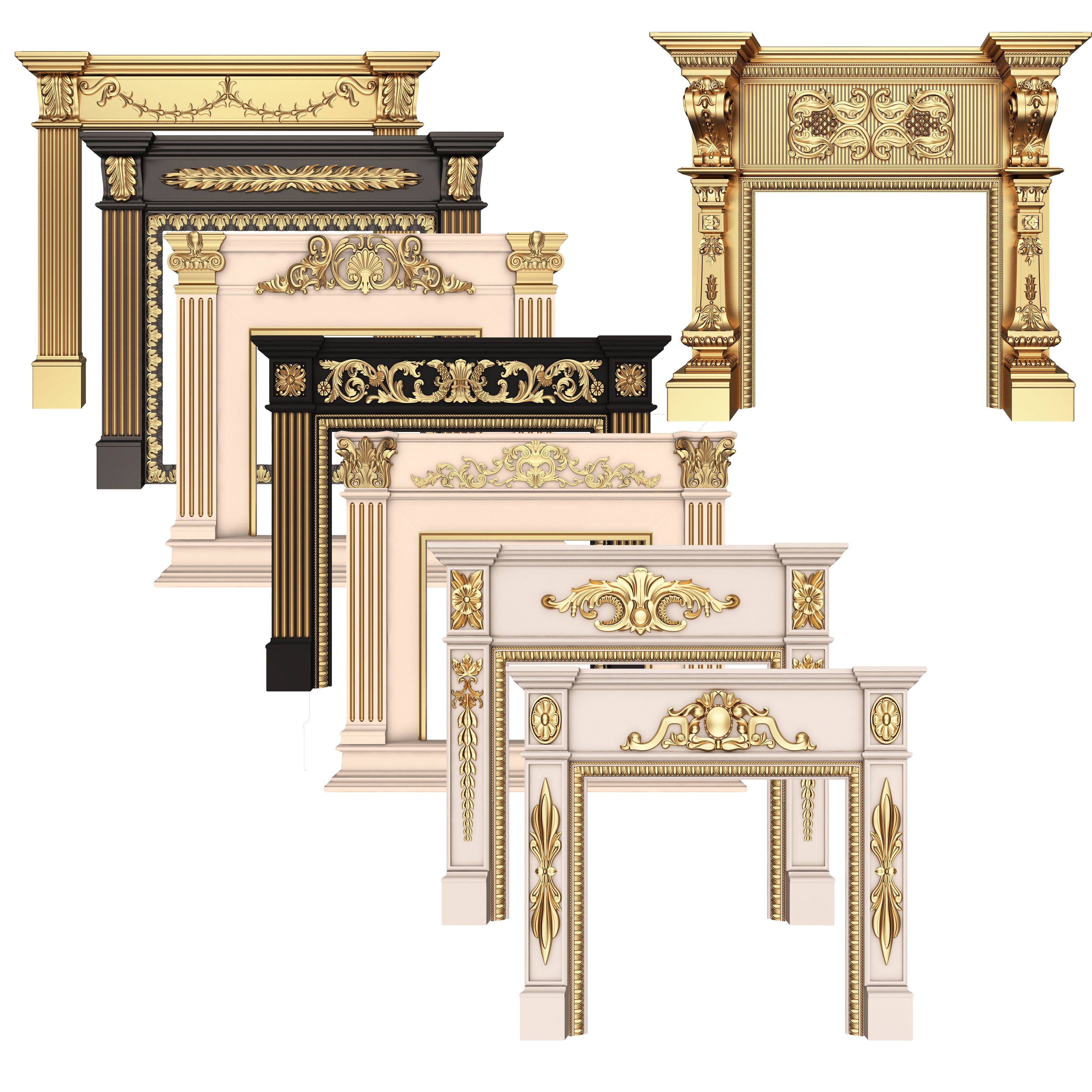 Collection Of 500 Classic Elements - Low-Poly 3D Model - View 27