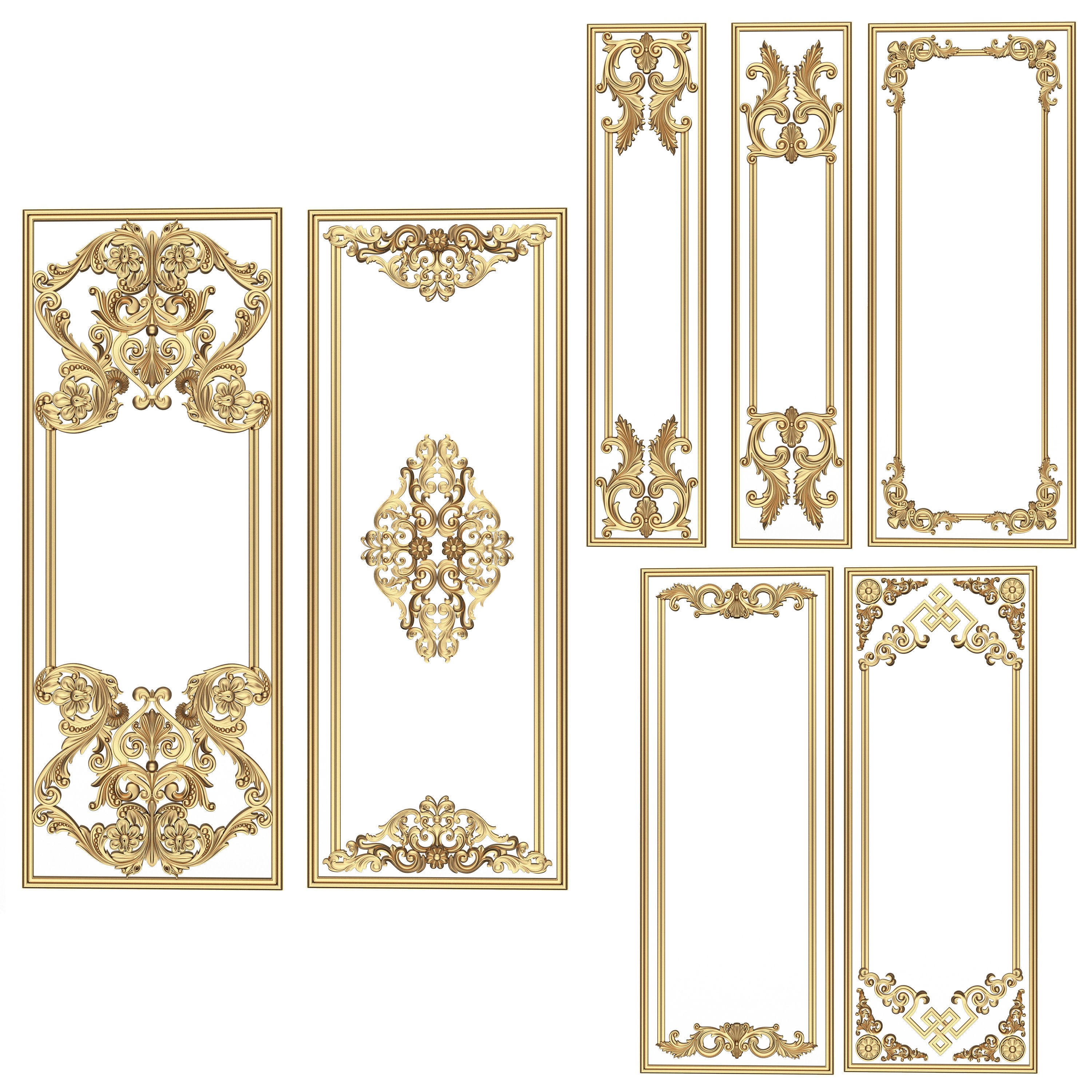 Collection Of 500 Classic Elements - Low-Poly 3D Model - View 33