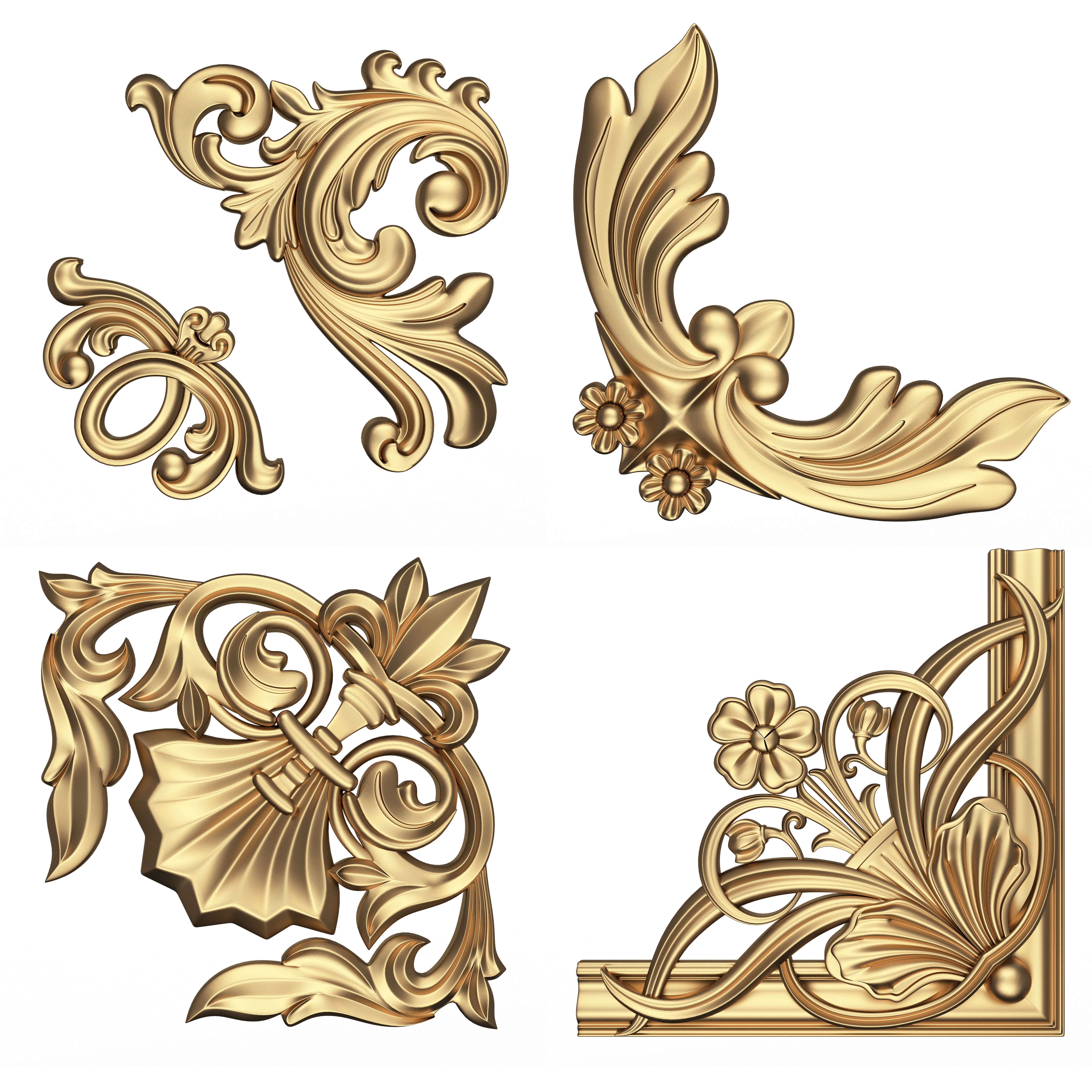 Collection Of 500 Classic Elements - Low-Poly 3D Model - View 40