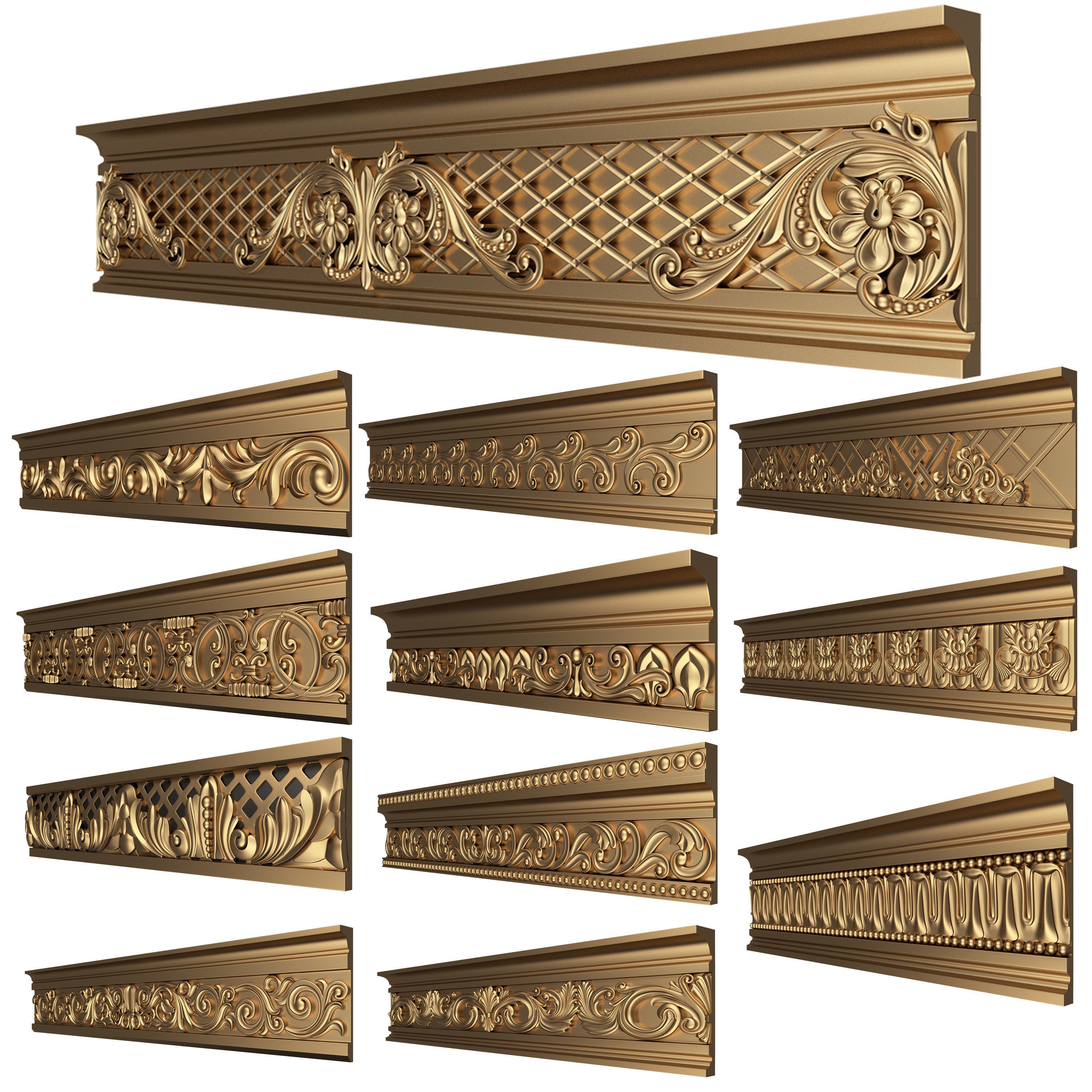 Collection Of 500 Classic Elements - Low-Poly 3D Model - View 41