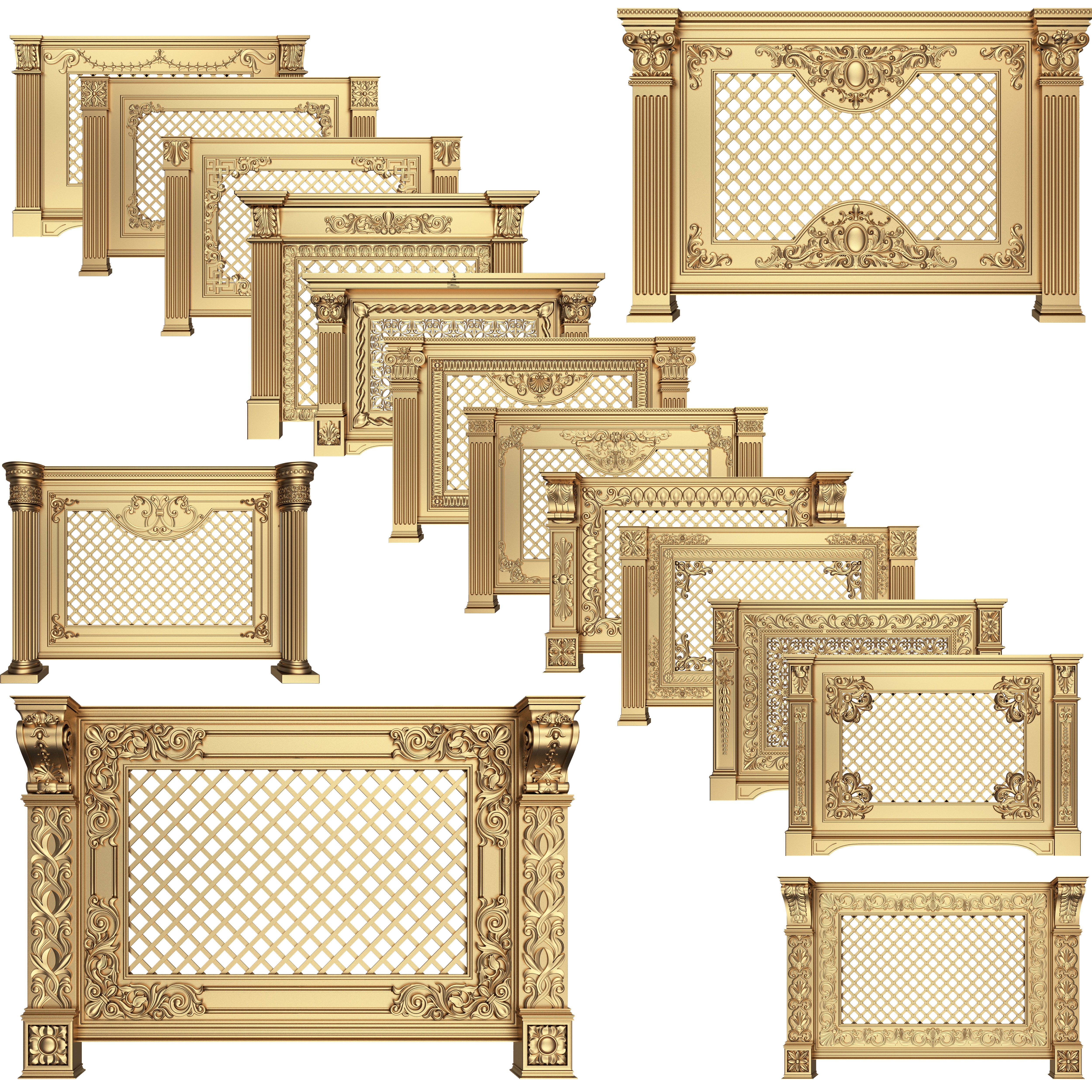 Collection Of 500 Classic Elements - Low-Poly 3D Model - View 42