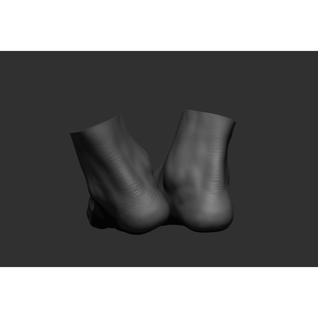 Realistic Male Foot Poses 3D Model – High Poly ZBrush Anatomy, FBX, OBJ - View 36