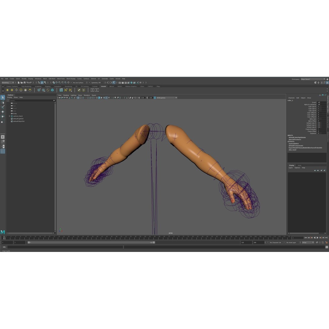 Cartoon Hand 3D Model – Low Poly Rigged Character Asset, FBX - View 19