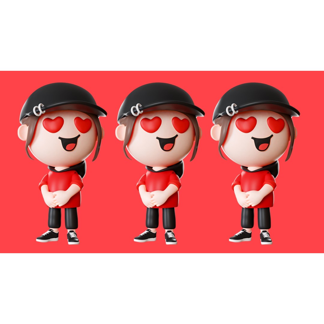 Cute Characters 3D Model – Low Poly Stylized Characters with Animations - View 17