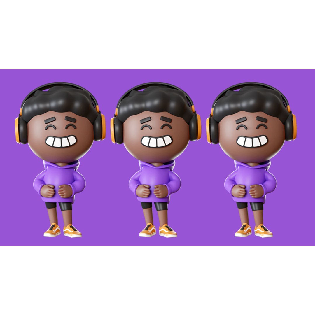 Cute Characters 3D Model – Low Poly Stylized Characters with Animations - View 18